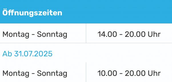 öffnungszeiten kirchhausen